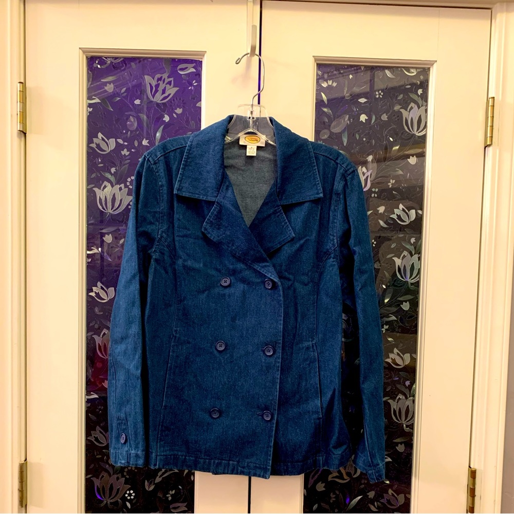 Talbots Fitted Jean Suit Jacket women’s size S